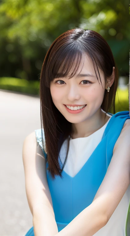 (highest quality,16k,High resolution,masterpiece:1.2),Very detailed、The most beautiful woman in the world、Beautiful, clear white skin、whole body、18-year-old,Beautifully detailed face、1 Japanese female、Adorable smile、At the beach、Swimsuit、highest quality、Very delicate and beautiful 8K、非常にHigh resolution、Beautiful detailed girl、Realistic
