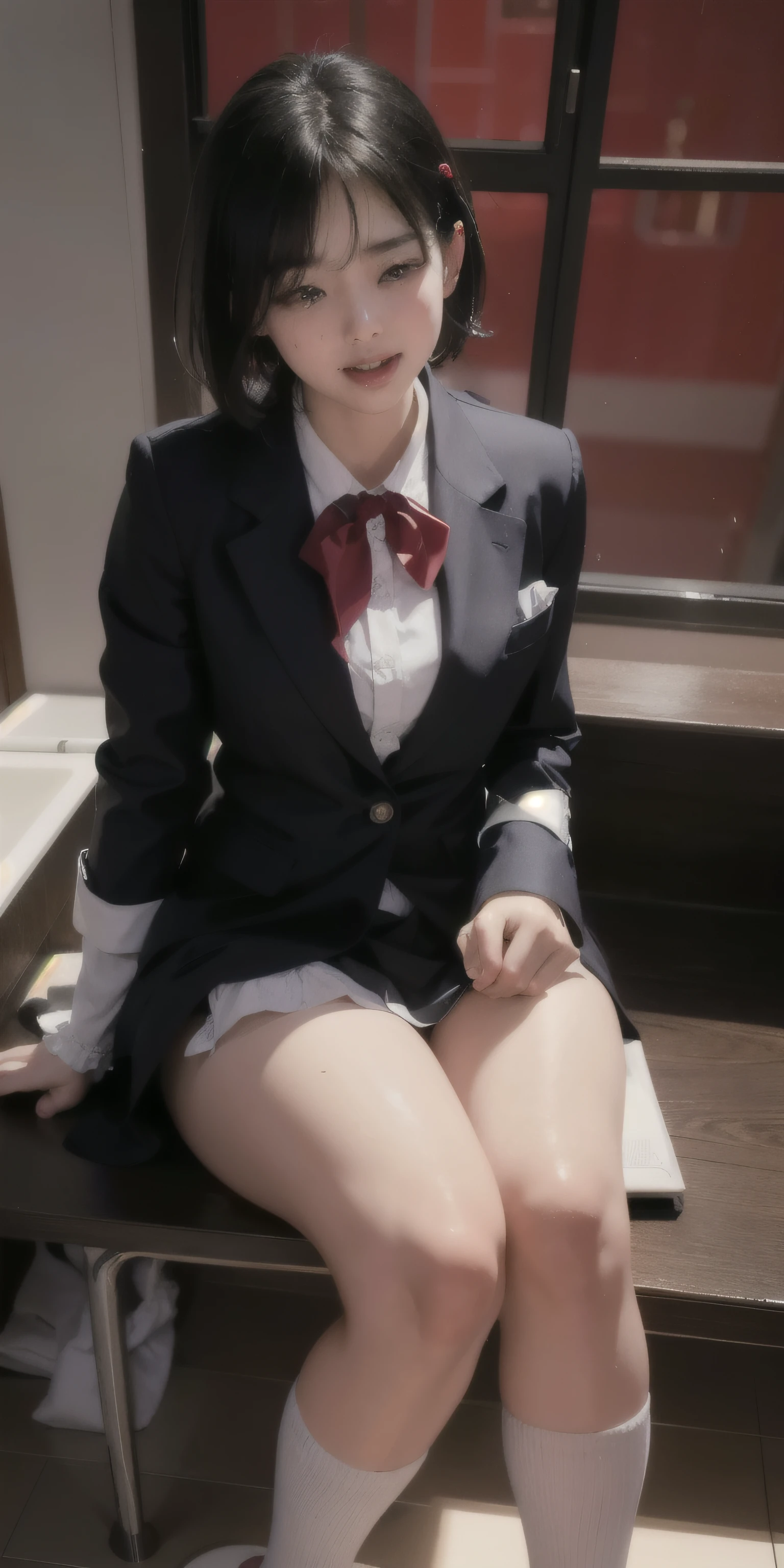 masterpiece、best masterpiece、8K、girl、Ecstasy Face、Tears flowing、Red face、Mouth wide open、Water is flowing from the mouth、The whole body is tied up with rope、Incontinent in the bathroom、NSFW、Black Hair、Are crying、Ecstasy Face、Mouth open、Water is flowing from the mouth、Sweating all over、Lots of sweat、Sitting on the toilet、I can see your pantasturbating、M-shaped legs