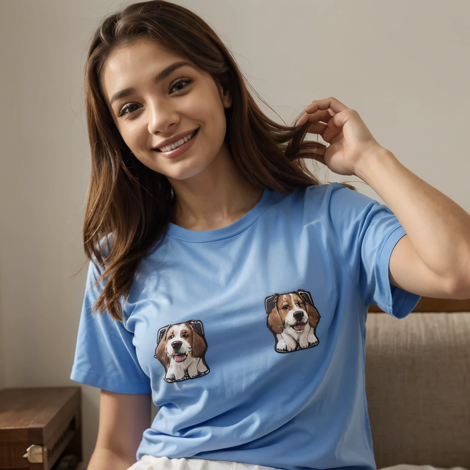 DogDay dos smiling critters usando camisa se time