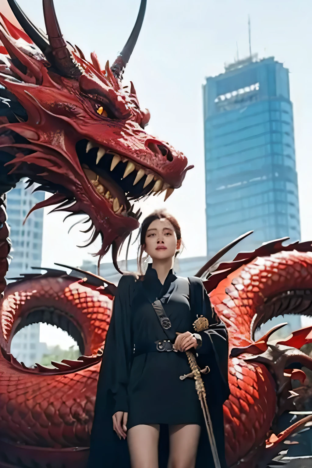 Oil, highest quality, masterpiece, Ultra-high resolution, Dark Dragon,