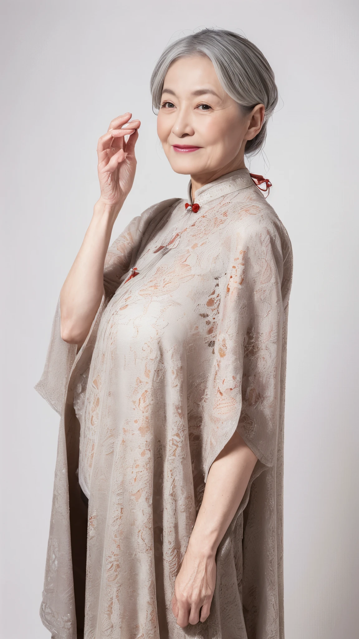 Asian Beauty, gorgeous, Gray Hair, Full-body display, mother, ((Fractal Art)), (((masterpiece))), 8k, Clear images, (((alone))), (((Elderly Chinese Madam))), Pure white background, Gray Hair, Lower your arms, wear a flashy bra, gravure, Look forward, ((Elderly mature woman with an old face)), Depict lips accurately,Red lips, Flashy makeup, (((alone))), (((Perfect Anatomy))), Elderly, Pure white background, gravure, natural upright posture, Look forward, ((Obscene)), Beautiful mature woman, highest quality, Very detailed, Realistic, Very detailed細なスキン, (1 Chinese), (positive), 120 years old, Huge breasts, Mature politician, Glamour, sexy, Pure white skin, Looking at the audience,
