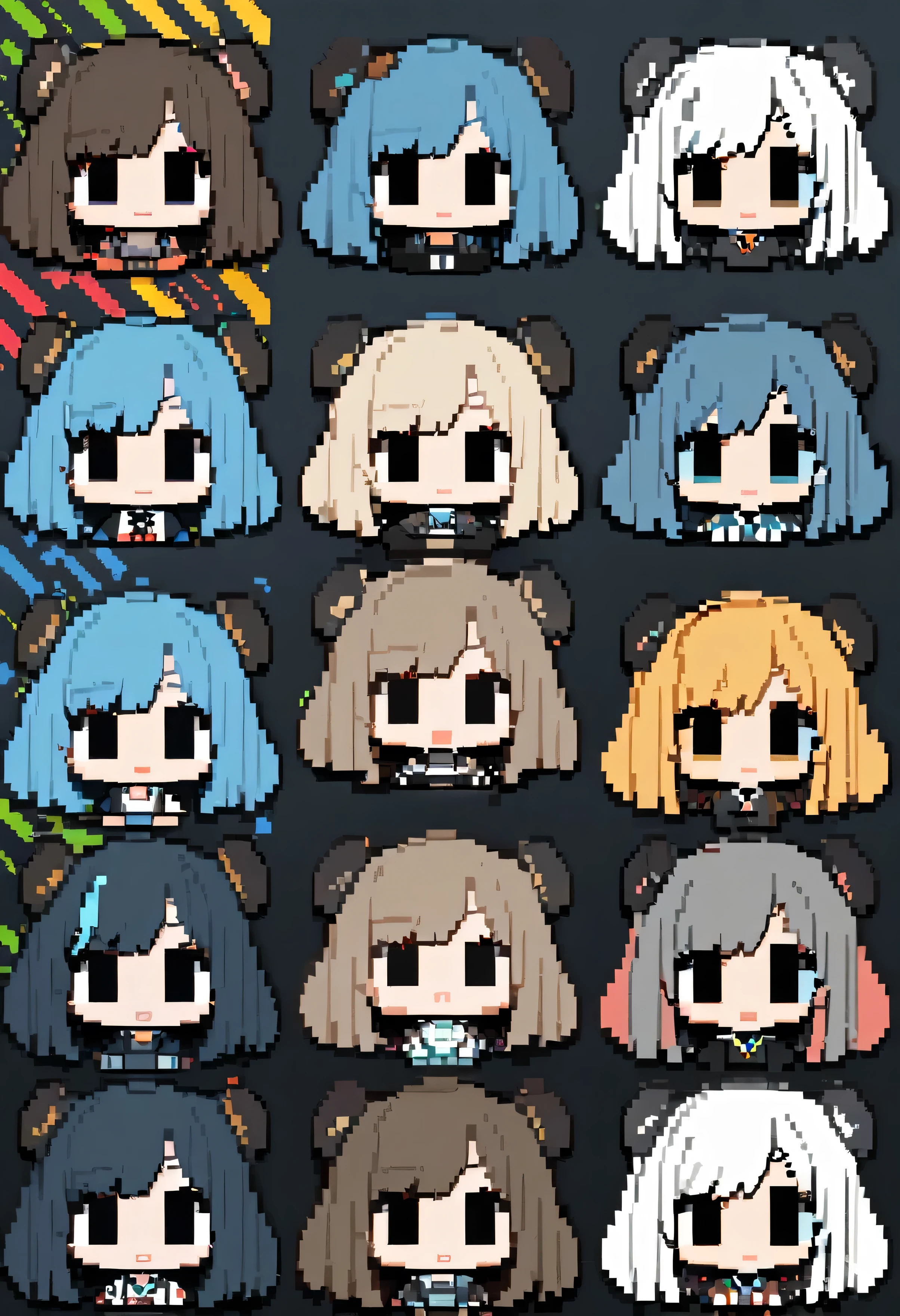 live2D character part template, Parts assets,Real-time 2D vtuber model assets,