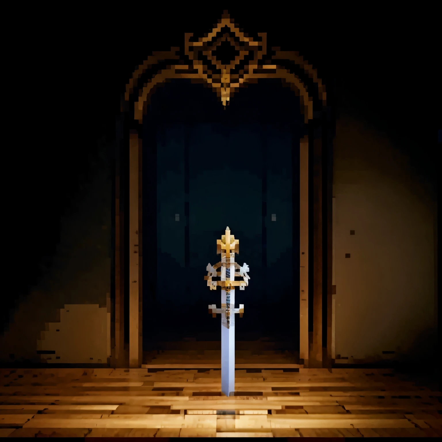 The large sword Excalibur has no background.