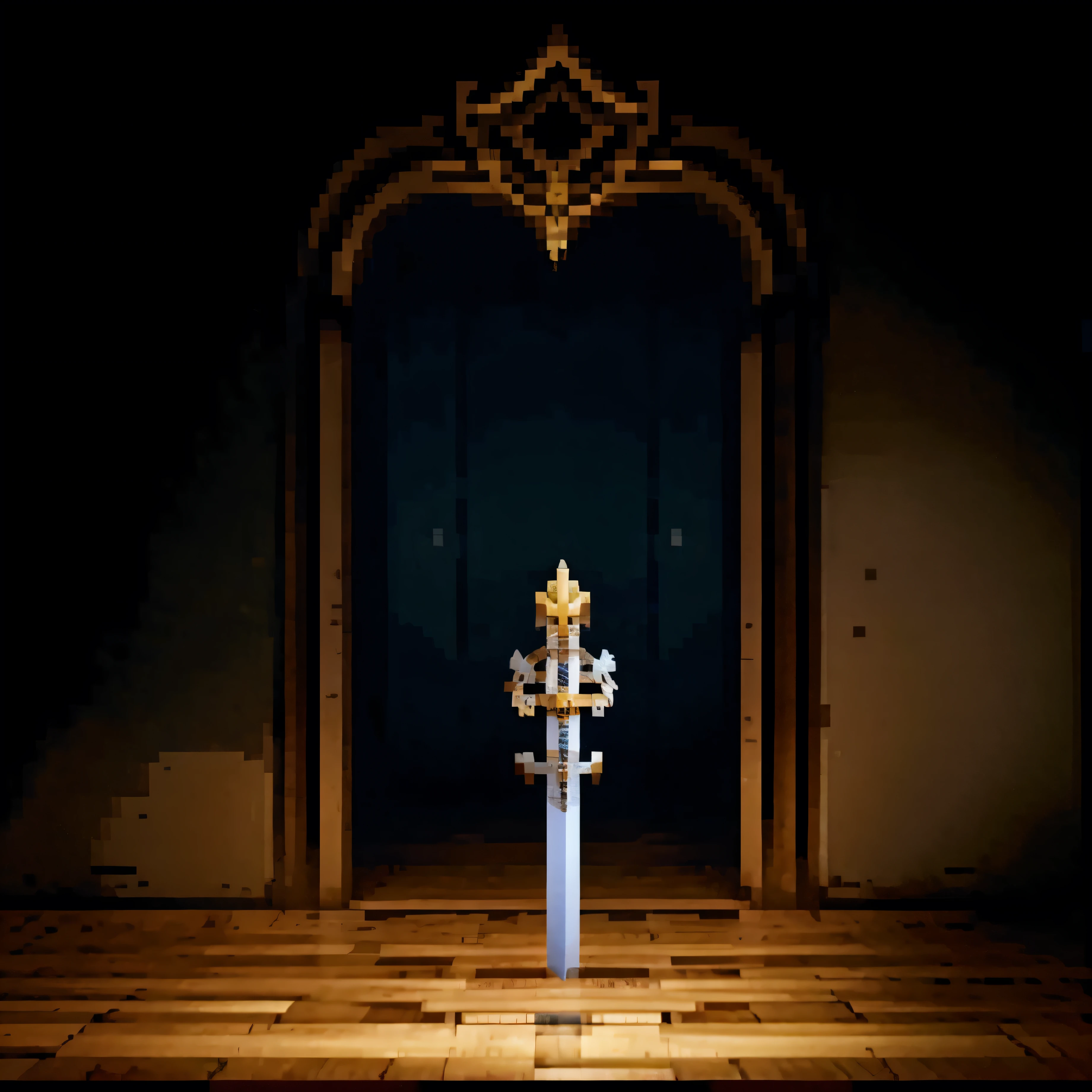 The large sword Excalibur has no background.