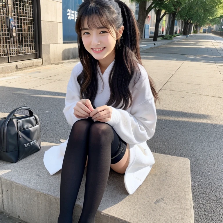 cute、Sick、Mine system、smile、Black Stockings