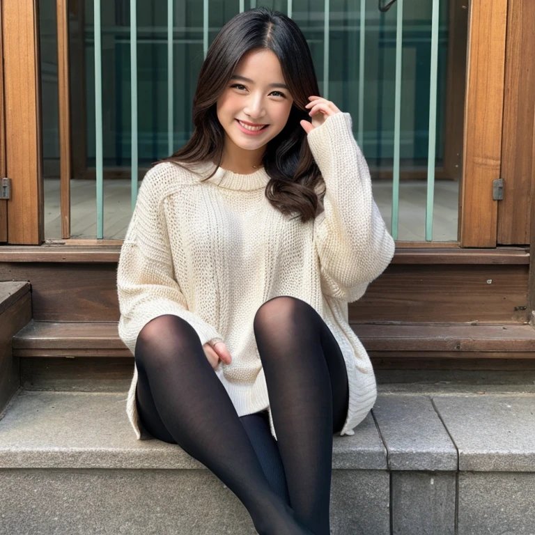 cute、Sick、Mine system、smile、Black Stockings
