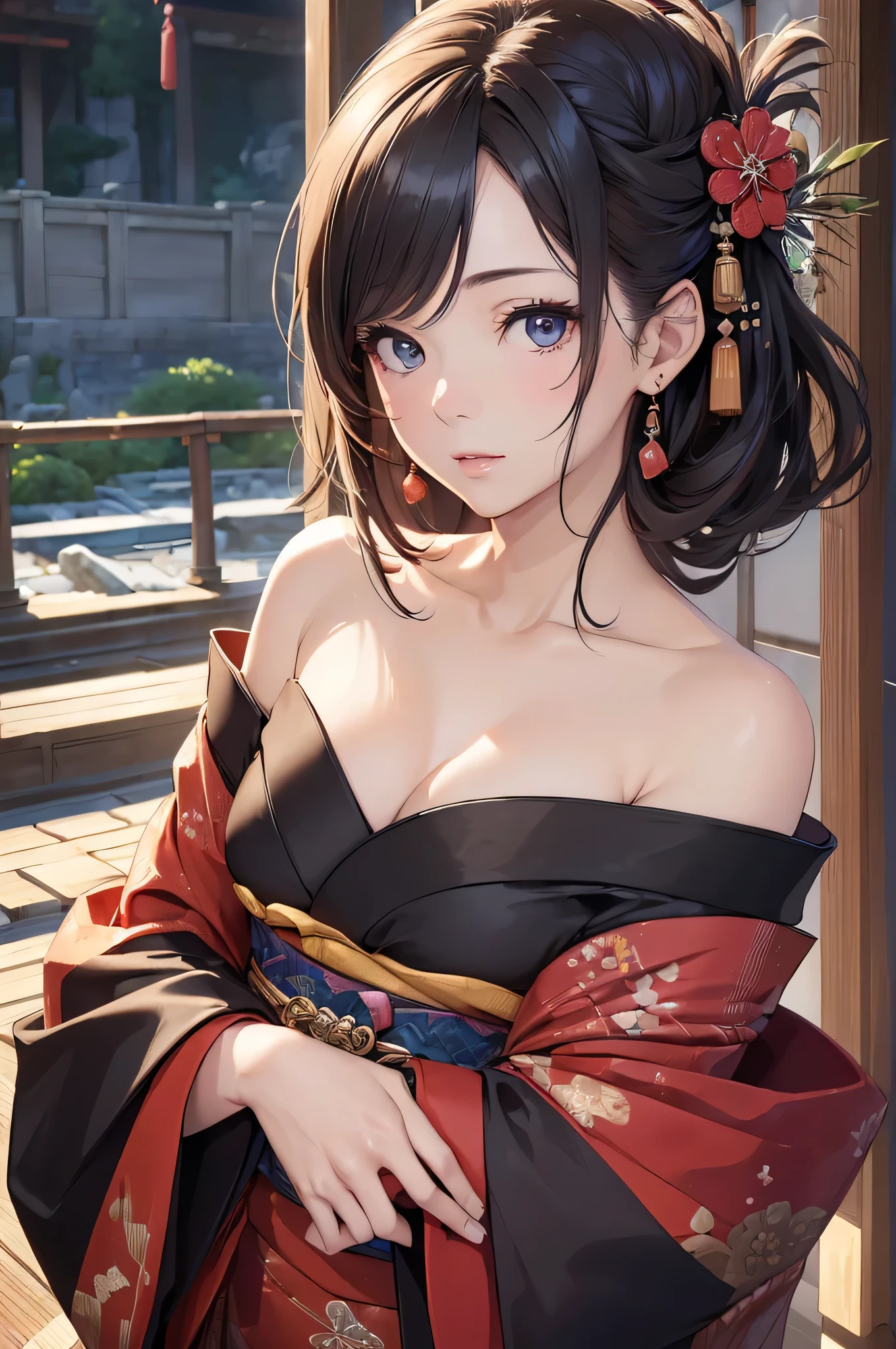 (((masterpiece))),(((High resolution)))、(((8K quality)))、(((perfect face)))、(((beauty of japan)))、30 years old, ((off shoulder dress)), look at the camera, ((top quality eyes)), detailed face, (detailed texture), look at the camera