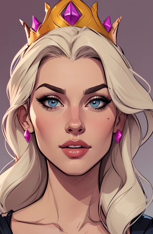 a Cartoon style GTA style digital illustration cartoon drawing of a woman with a crown on her head, drawn in the style of artegerm, even model | artegerm, arte detalhada, Ross Draws 1. 0, style , Retrato de RossDraws, and rossdraws, in style of artegerm, extremely detailed , retrato de princesa, stylestyle Cartoon style digital illustration GTA style