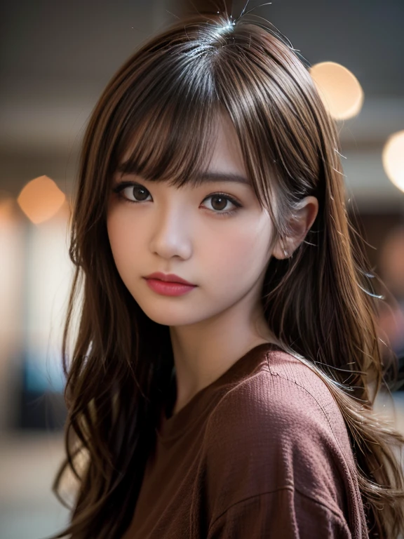(Highest quality 8k), (Highest quality 8k), innovative photography, Ultra-fine, 超High resolution, (Genuine, Genuineistic: 1.3), Portraiture, High-definition RAW color photos, Professional photos, 1 girl, (19 years old), Teen, cute, Upper Body, Brown Hair, Brown eyes, shirt, Dynamic Lighting, High resolution