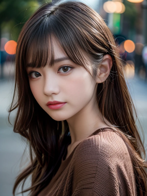 (Highest quality 8k), (Highest quality 8k), innovative photography, Ultra-fine, 超High resolution, (Genuine, Genuineistic: 1.3), Portraiture, High-definition RAW color photos, Professional photos, 1 girl, (19 years old), , cute, Upper Body, Brown Hair, Brown eyes, shirt, Dynamic Lighting, High resolution