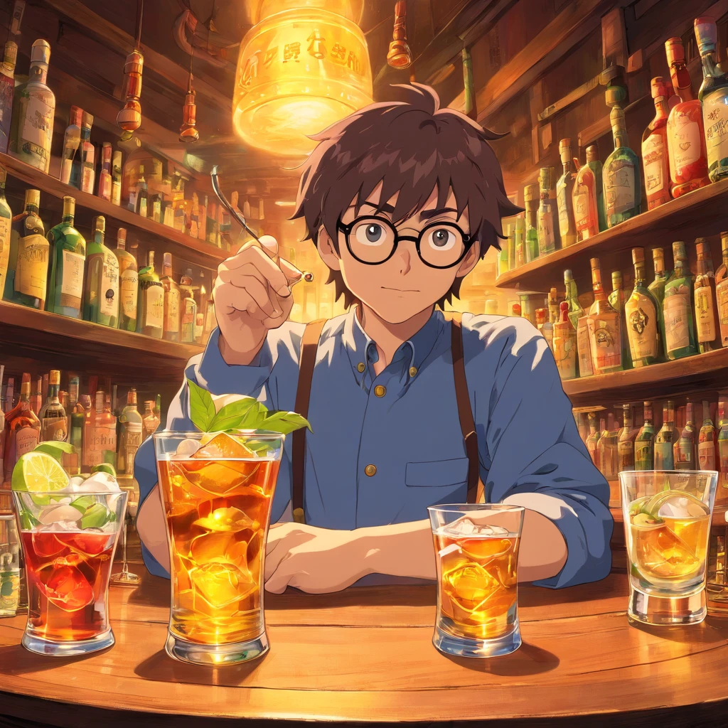 thunder　liquor　Glasses　male