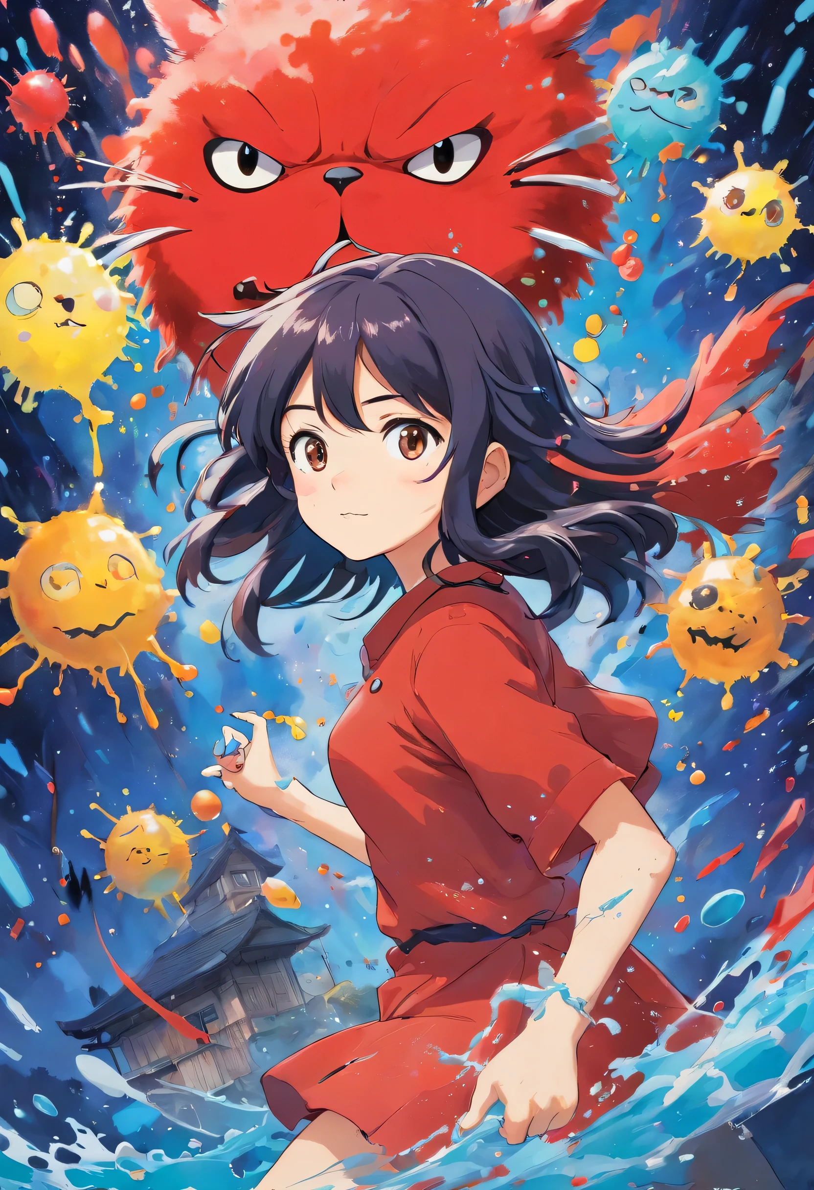 tokisaki kurumi splat art, shikishi art
