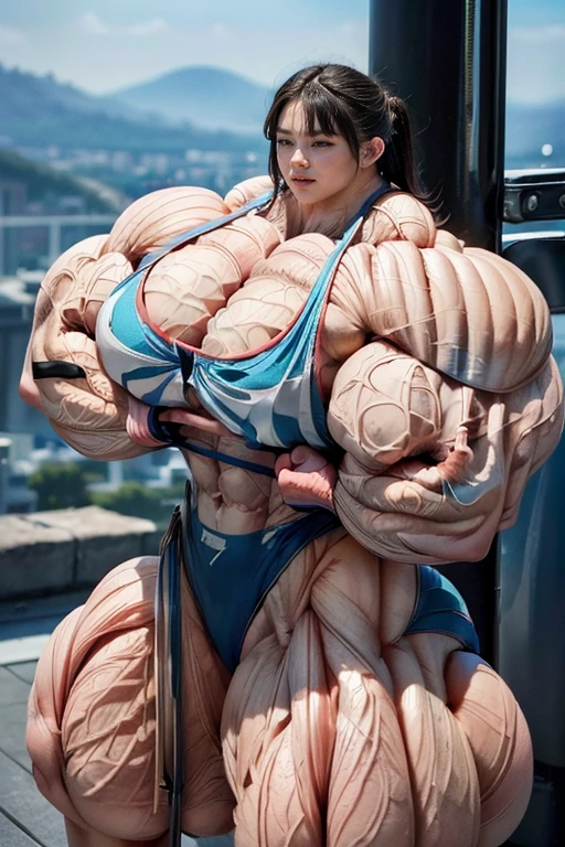 8K、highest quality、Masterpiece、High resolution、Very detailed、(((Clothing that expands to fit your body)))、(((Training wear:1.5)))、woman、Beautiful woman、Japanese Beautiful Girl、smile、Random hair color、Random hairstyle、Random pose、Whitening、(((Small face)))、(((Insanely huge body)))、((( large body)))、、Shiny skin、Natural Makeup、tall、Long legs、Big Breasts、big physique、(((Female Bodybuilder:1.7)))、(((muscle:1.5)))、(((Big muscles:1.5)))、(((Very big muscles:1.5)))、(((Insanely large muscles)))、(((Enlarged quadriceps)))、(((Enlarged pectoral muscles:1.5、Enlarged biceps:1.5)))、(((Enlarged latissimus dorsi:1.5)))、(((Enlarged forearm muscles:1.5)))、(((enlarged abdominal muscles:1.5)))、(((Incredibly large muscles:1.5)))、(((Extraordinarily enlarged, massive muscles:1.5)))、(((Super huge muscle giant:1.5)))、(((Incredibly huge muscles:1.5)))、Well-defined muscles:1.5、(((Incredibly large muscles:1.5)))、(((Super-giant muscles that surpass human limits:1.5)))