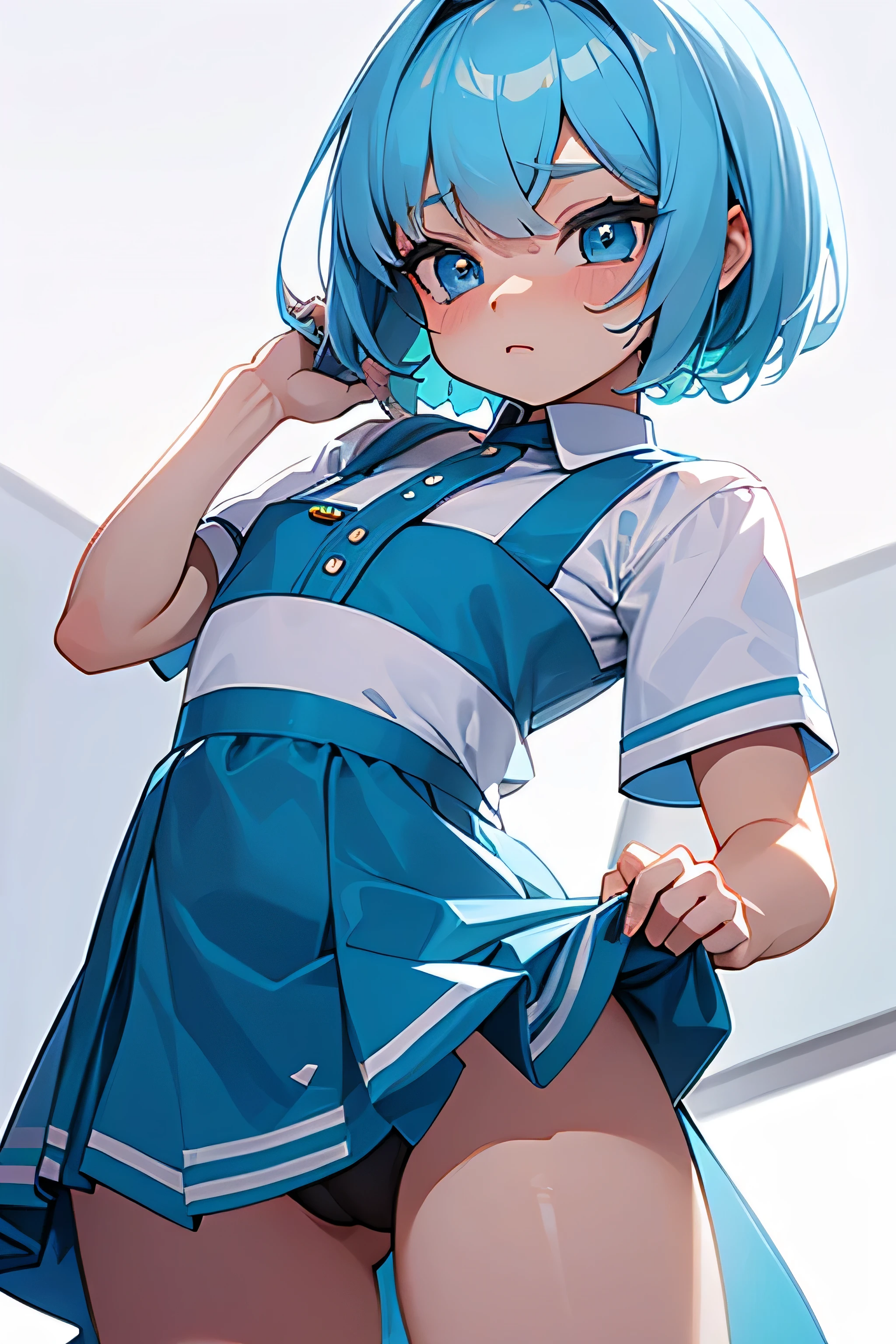 (a beautiful , detailed 10 year old boy with white boy hair and blue eyes, pastel colored doll dress, con pectorales, con la cara manchada de crema, de frente, (Escena cute), (mejor calidad:1.2), (vivid colors), (Soft lighting) (se ve como un chico)