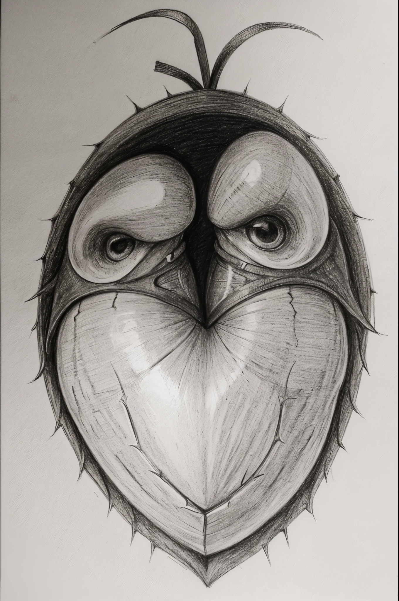 A drawing that shows the pain in the heart for love