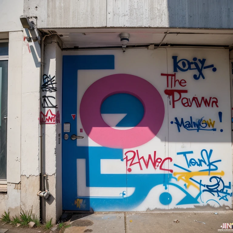 I want to make a graffiti that says in three-dimensional letters that follows the word Pawaer