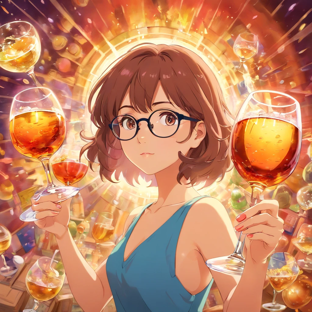 burst Glasses woman liquor