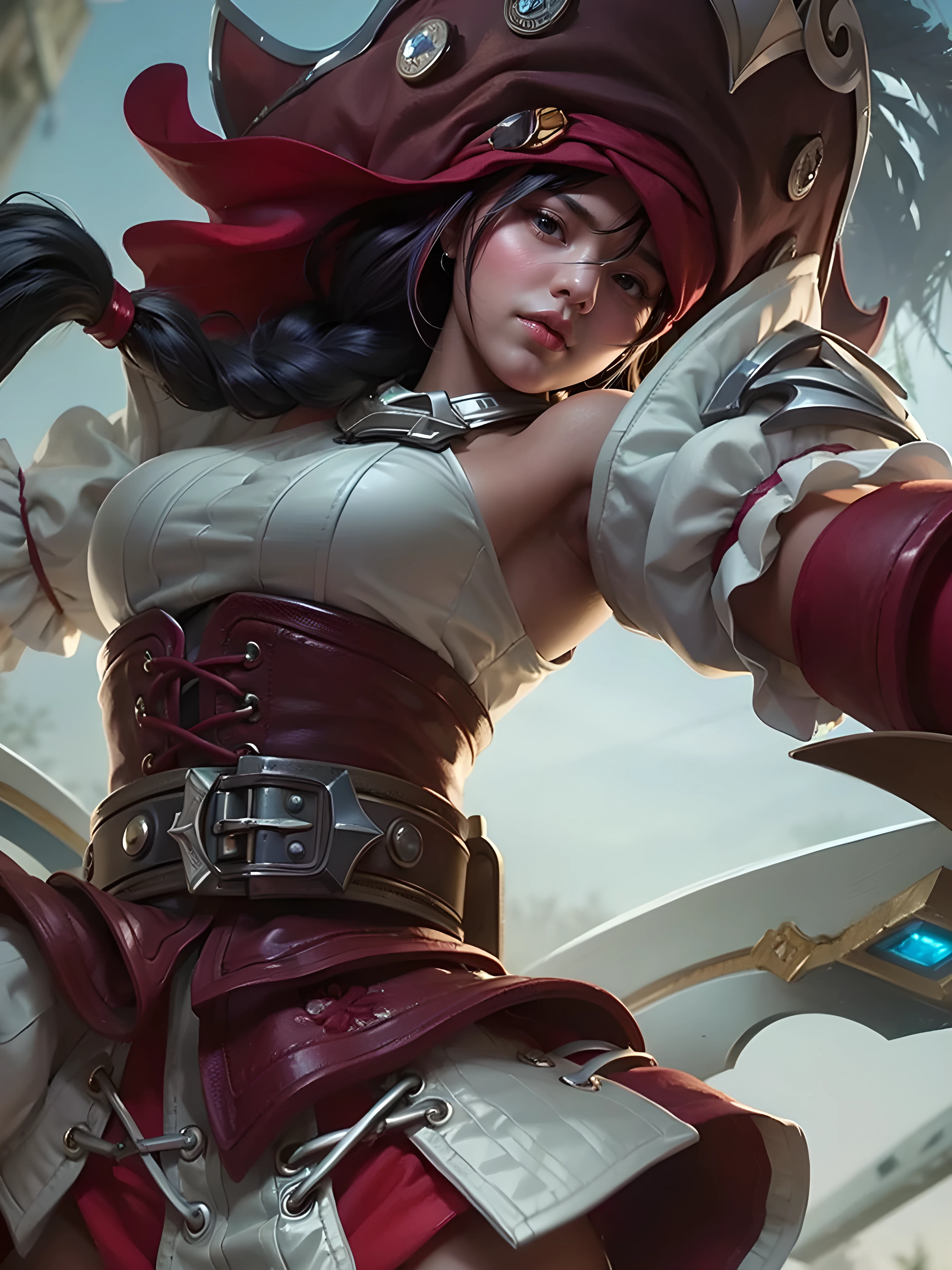 a black and white photo of a woman with a bow, iconic character splash art, zenra taliyah, taliyah, splash art, character splash art, official splash art, brigitte, senna from league of legends, league of legends concept art, youthful taliyah, league of legends style art, leblanc, league of legends character art, samira from league of legends
