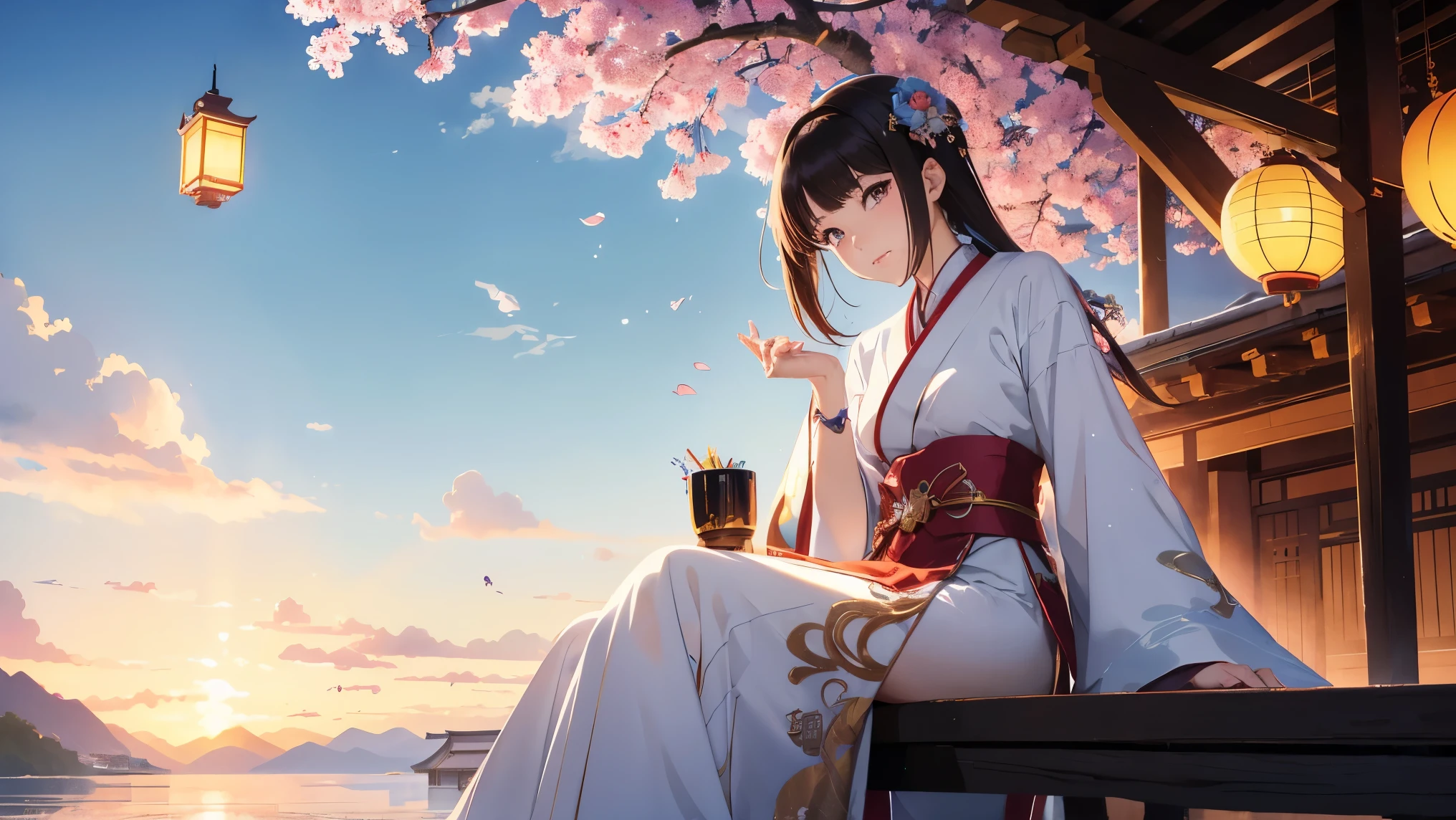 Asian woman sitting on a boat underwater，Lanterns are floating everywhere, Beautiful peaceful scene, Japanese art style, Written by Ross Tran. landscape background, beautiful anime scene, author：hero, first god, anime art wallpaper 4k, anime art wallpaper 4k, Japanese anime fantasy illustration, beautiful anime artwork, 8K Anime Art Wallpaper, anime background, Animated fantasy artwork with floating lanthanum, Beautiful peaceful scenes in anime, Japanese art style, Written by Ross Tran. landscape background, beautiful anime scene, author：hero, first god, anime art wallpaper 4k, anime art wallpaper 4k, Japanese anime fantasy illustration, beautiful anime artwork, 8K Anime Art Wallpaper, anime background, anime fantasy artwork gweitz style artwork, palace ， Girl in Hanfu, Gweiz, Alphonse Mucha and Rose Drews, author：hero, beautiful character drawings, Popular topics on cgstation, everyone, Gweiz on pixiv artstation, Anime girl sitting on a shelf in front of a large lanthanum, Girl under lanthanum, Gweiz, Hanayama Minamata, Guviz style artwork, 🌺 computer graphics association, Gwitz&#39;masterpiece of, anime lighting, Shen Haichen, rossdraws global illumination, Artgerm and Ati Gailan, by xiawei, Chinese temple video game nightlight photo, Dream Chinatown, Night lanthanum, Floating Chinese Lamphun, Rosla Global Lighting, Written by Ross Tran. landscape background, lanthanum, dreamland of chinese, 🌺 computer graphics association, Inspired by Andreas Rocha, [ CG social dynamics ]!!, author：hero, Inspired by Liam Wong, author：Shimoo Mid-Autumn Festival，moon cake， auspicious cloud, red lantern, Exquisite ancient Chinese architecture, , ribbon vector line drawing, yellow、Red and navy blue tones, abstract pictures, ultra realistic realism, Clarifying background trends, clear contour light, rim light, dream-like, Dappled Light, flat illustration,disney style, 8K, --If 9:16 --q 2 --2 2 5