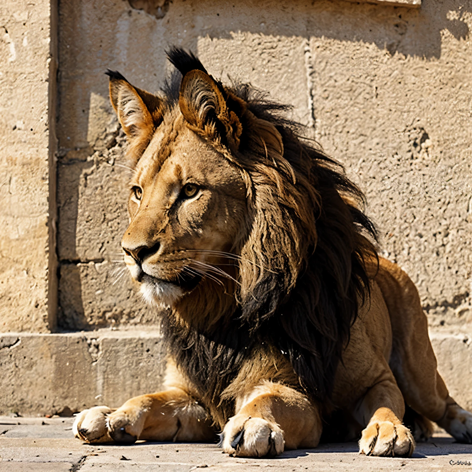 Dibujo de un perro, un conejo, una paloma, a lion, un gato y oveja
