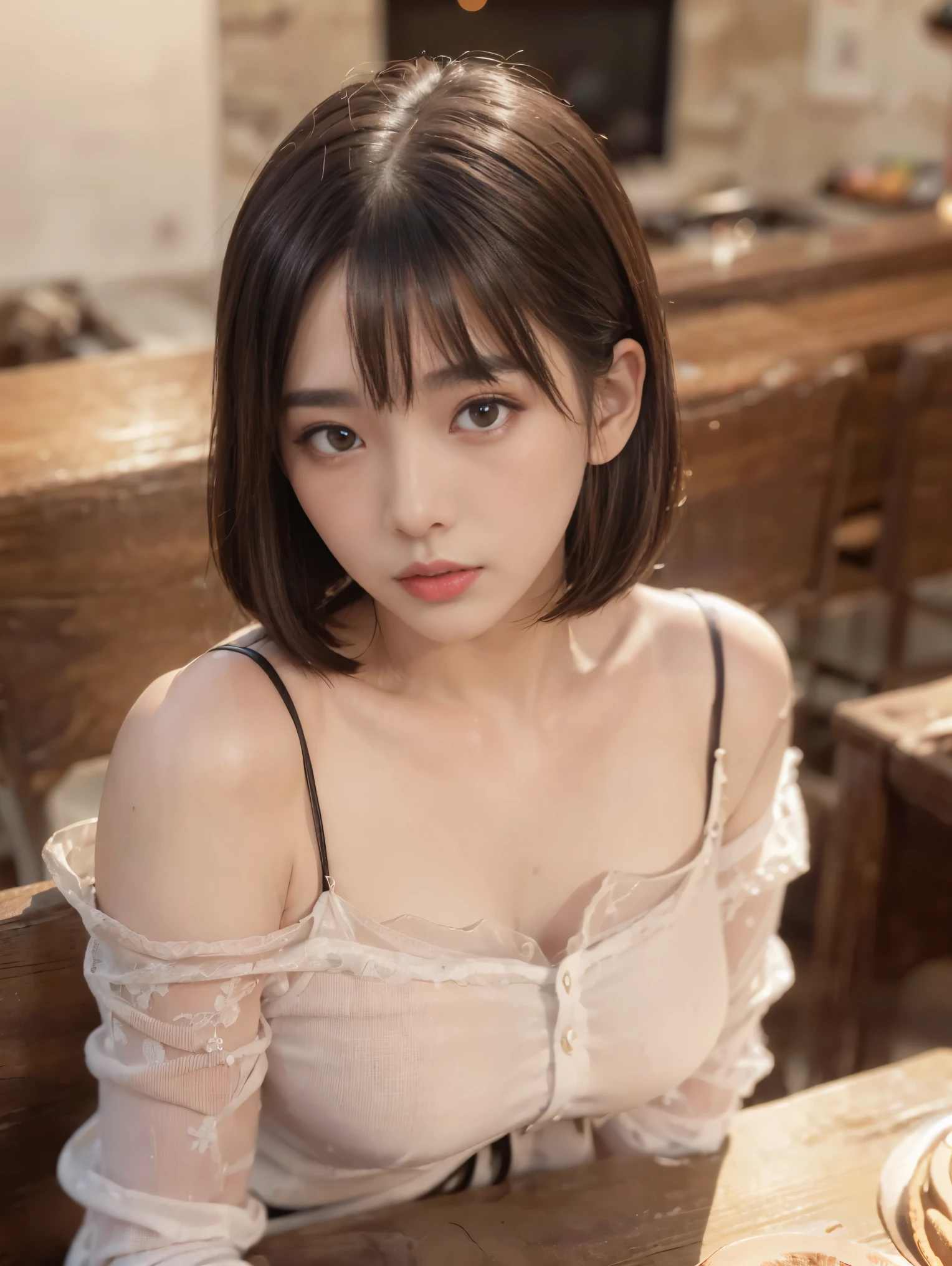 ((artwork、highest quality、Very detailed、High resolution、Realistic、Sharp focus、Cinema Lighting))、(1 girl)、One shot, Not a failure、Beautiful Face、Realistic Face、(Black Hair、Boys Short Hair、Cut Style、Cut out)、Beautiful hairstyle、Realistic eyes、Beautiful and beautiful eyes、Realistic Skin、Beautiful Skin、Capue Organized、charm、Golden Ratio、Glasses