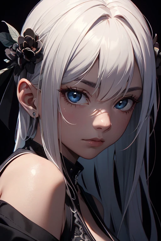((best quality)), ((masterpiece)), (detailed), a pure black image with the only thing you see is a pair of eyes staring back