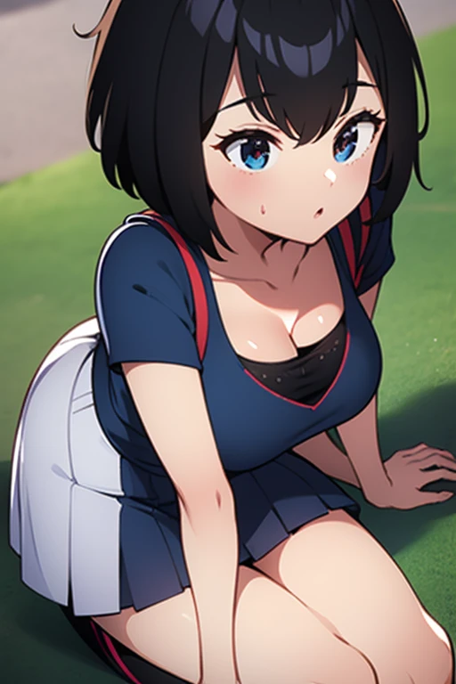 (masterpiece),best quality, expressive eyes, perfect face,w sitting, w sitting on ground, legs on ground, 1girl,
big breast, H-cup, good breast, crossing arms, beautiful, gorgeous,character,
girls,
spider-man,peniparker