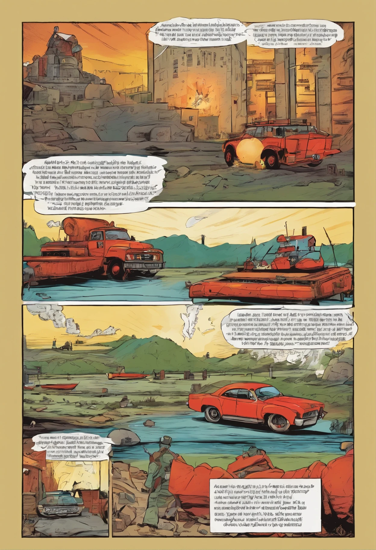 Comic about the cold war of the United States and the USSR