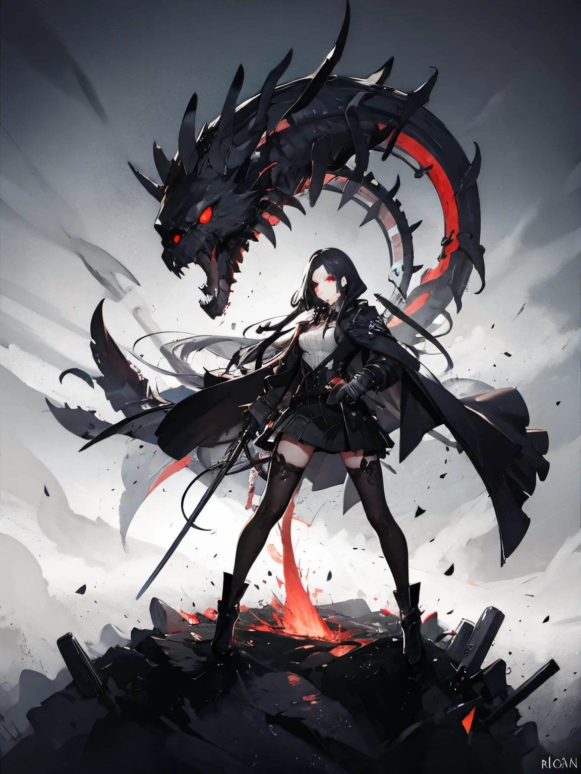 "The Last Anaconda Amazon" Beautiful woman, cold face, sexy butts, no horns, have an anaconda tail behind her butts, scary tail, have a thousand arms, an ancient witch, wear a full-mask cover face, Giant Crossbow Locked Connect With Arm, wear an old-fashioned hood, wear a clothes from Arknights, Bloodborne theme, Arknights theme, dark fantasy, scary theme, green forest, monstrous pet, bloody background, supervillain, evil movement, mercilessly squads.
a close up symmetrical portrait of a cyberpunk gangster, biomechanical, mshn robot, splashes of orange red, hyper realistic, intricate design, (insanely detailed:1.4), (extremely fine details:1.35), Extremely sharp lines, steel, cinematic lighting, Photorealistic, a detailed painting by Ayami Kojima and Lilia Alvarado, (best quality, high quality, absurdres, intricate detail, masterpiece, cinematic), highly detailed, motion blur, film grain, noise, lens effects,