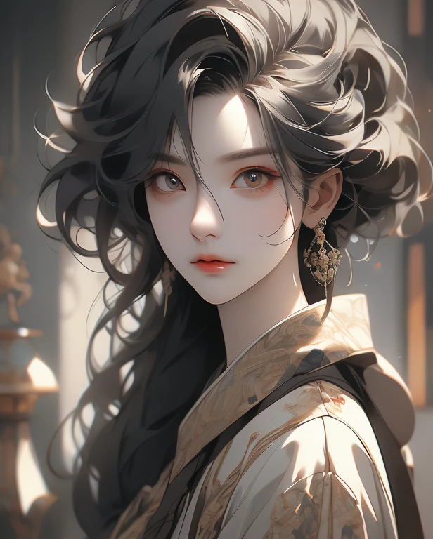 (Masterpiece:1.2, Best Quality), (real image, intricate details), (1 right, only from behind, profile face, looking askance at the camera.), whole body:1.5, face close up, Casual, Natural fabrics, SMILE, Superior quality, Masterpiece, Hello nothing, beautiful face, Photography, high resolution, 4k, 8k, latin face, sweatshirt tied at the waist, jeans, colorful top, detailed face, detailed eye, exposed shoulder, (((green eyes, medium chest:1.5, by Rubio:1.5, long curly hair:1.2, hair over one eye:1.5))), ((by Rubio:1.5, colorful clothes:1.5)), (autumn tree background:1.5), High Definition, 8k HYPER DETAILED, high resolution.