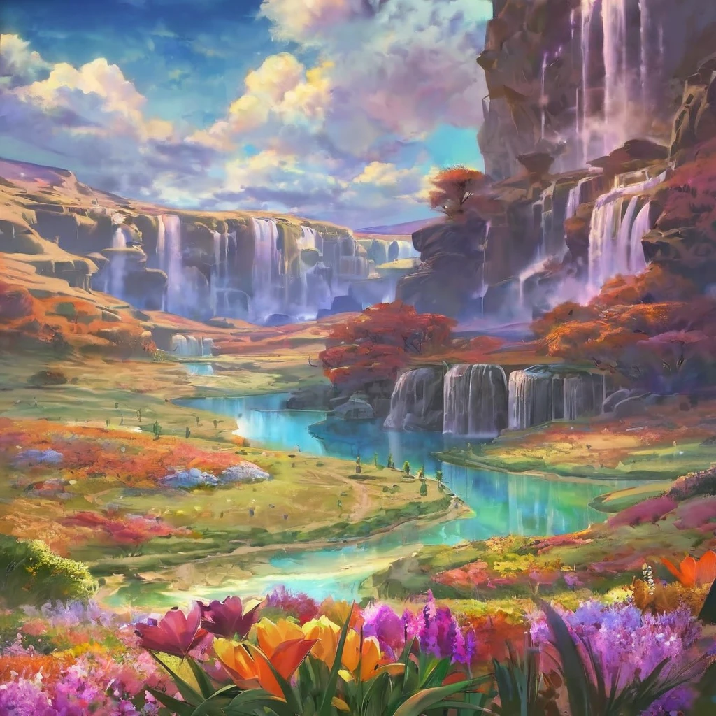 birth,Israel,Colorful,Dreamy landscape, cloud, light piercing through the cloud, Reflection on the surface of the water, Gentle waterfall,flower々,Quiet atmosphere, Richness in details, Surreal beauty, Magical Aura, Fantasy Landscape, High quality digital art, Vibrant colors, Fantastic lighting, Enchanting atmosphere, Artistic Expression, Otherworldly feeling, Beautiful brushwork, Magnificent View, Peaceful tranquility, Immersive Experience, Breathtaking views, Picturesque views, Mysterious charm, Mysterious atmosphere, Nuances, A magical dream.