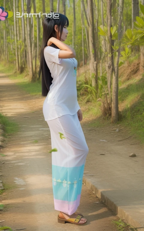 Myanmar girl beautiful full body 3d HD