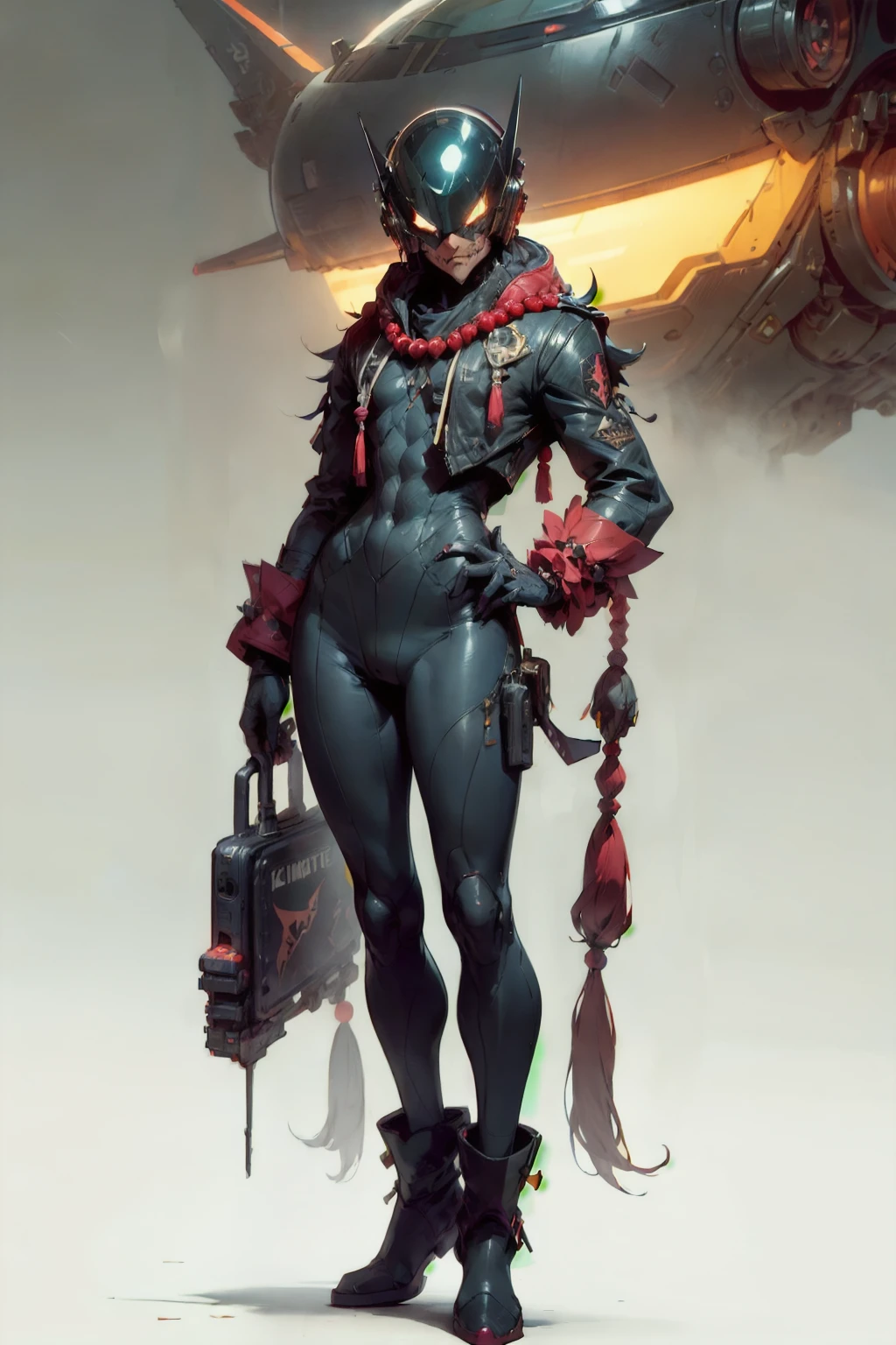perfect proportions, anatomically correct, (head to toe: 2.0), (full body image: 2.0), solo, (Casshern: 1.6), extremely stylized, deviant art, masterpiece, highly detailed, detailed eyes, expressive detailed eyes, detailed pupils, futuristic, ((1950s scifi helmet)), ((pointy helmet)), Rubber Gloss, (flightsuit:1.4), big boots, entire body image, full body shot, nvinkpunk, professional photograph of alexander_skarsgard, tassles, large beads, (large tassels), cyberpunk, inkpunk, paint platter, ink splatter, (action pose:1.0),