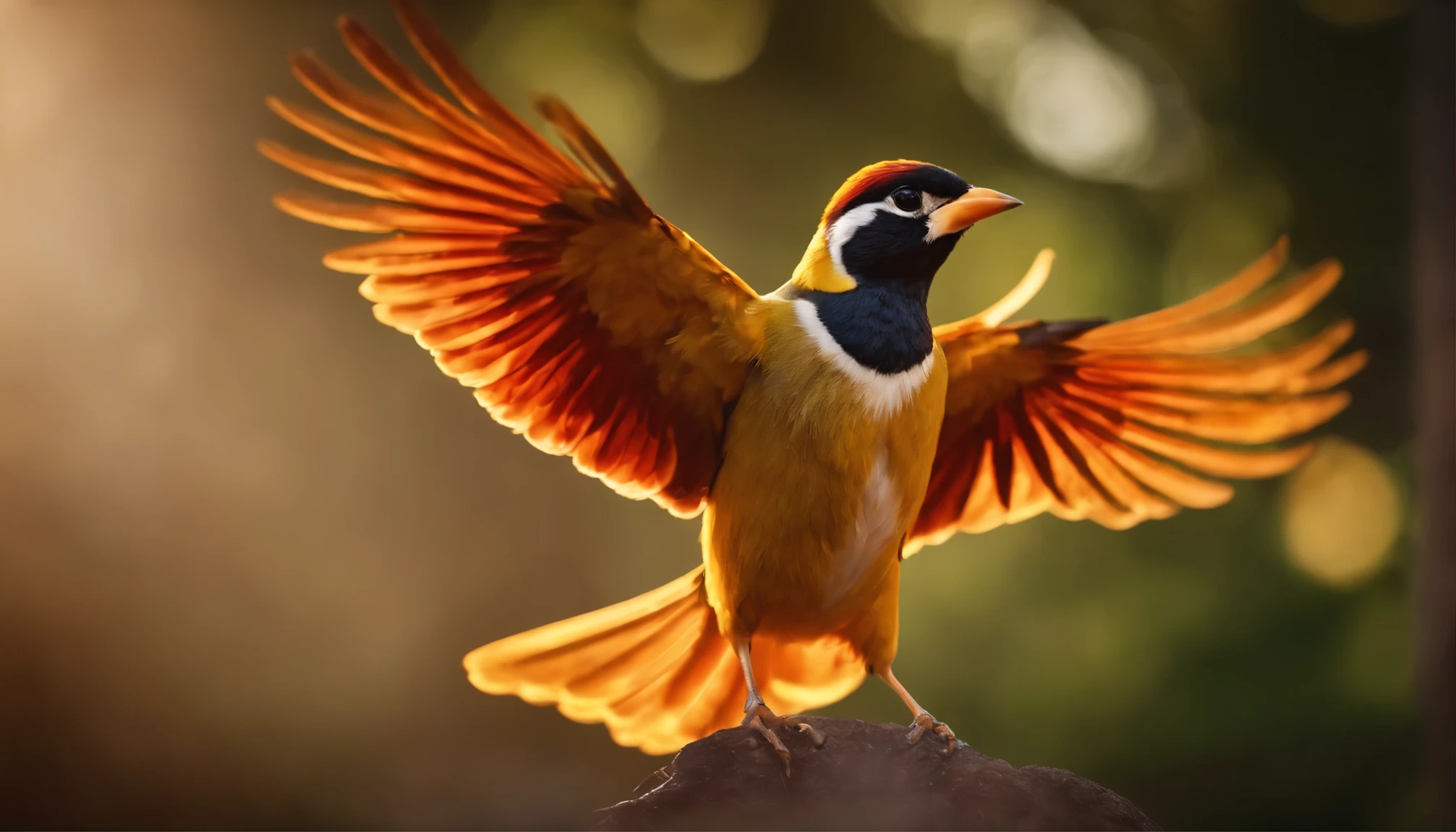 Phoenix of Firecrest: This bird has feathers as smooth as blazing red fire, with gigantic wings capable of conjuring tropical winds. It is believed to embody strength and peace.