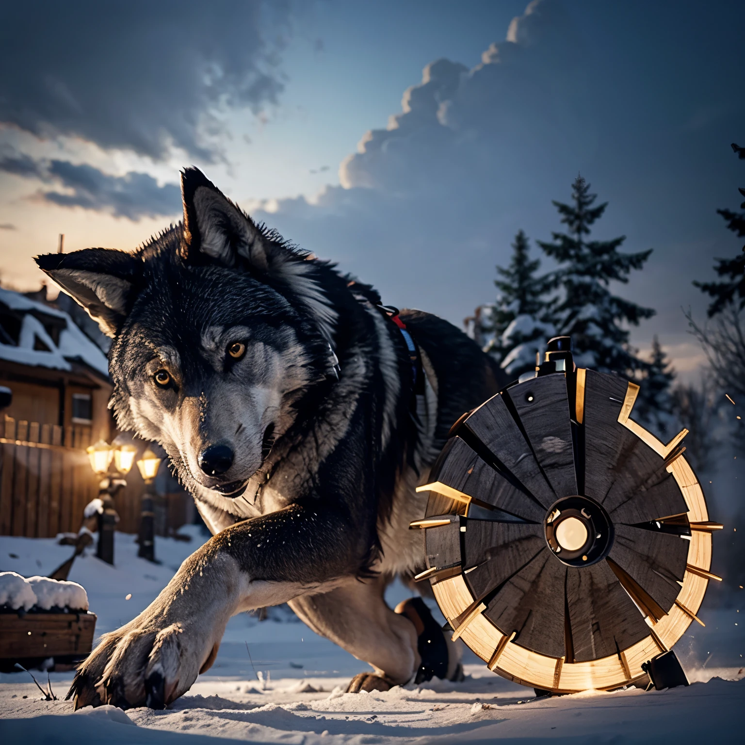 Animated wolf power tools