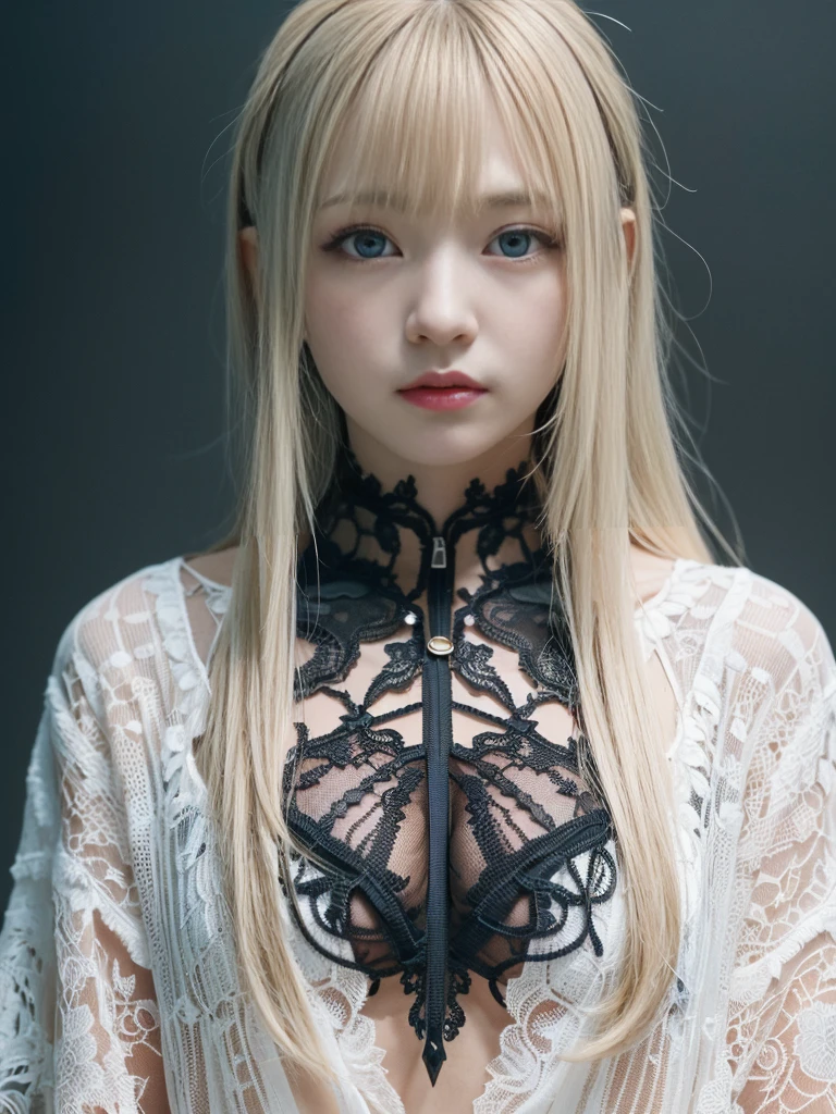 style of Tsutomu Nihei,(incredibly absurdres, (high resolution:1.18), intricate detail, (masterpiece:1.1), (highest quality:1.1), absurdres),(1girl, portrait, white hair, orange eyes, long hair, detailed eyes),