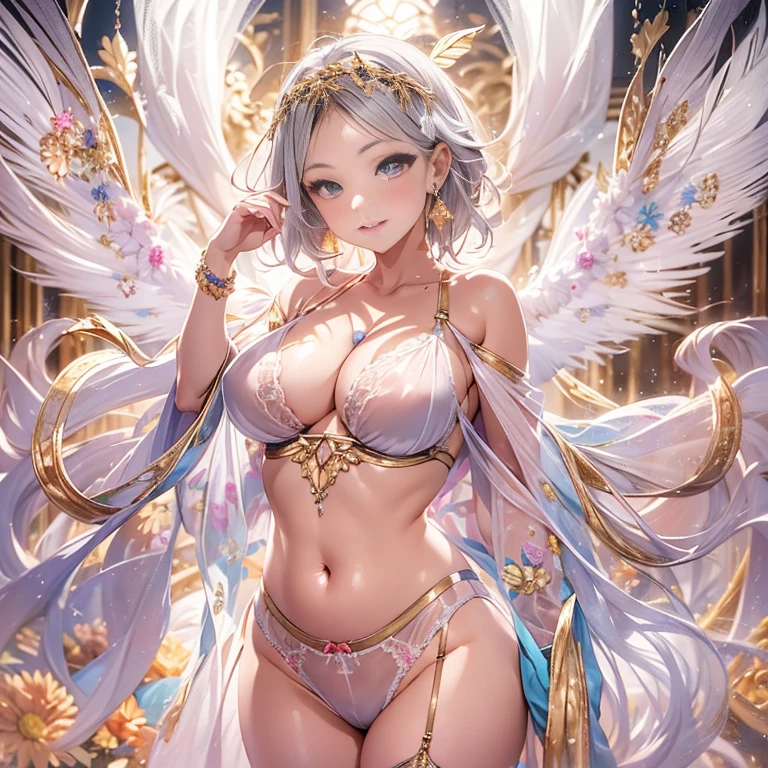40-year-old Mature Woman、Sensual curves、Huge breasts、Thighs、bubble、お尻のmasterpiece, 最high quality, Very detailed, Full Body Shot, Mature Woman, 美しい Mature Woman, Nightgowns and underwear, Captivating smile, Thick lips, Plumpとした唇, blush, Looking at the audience, Provocative expression, Beautiful hairstyle, Cleavage, Plump、Curvy Hips、Attractive face、Mischievous face、Sexy Lingerie 、An inviting gaze、Expressing emotions、Obscene underwear、Erotic see-through lingerie set、Standing position、Gorgeous Accessories 、Big Breastsの女性, Exposing shoulders, Blonde, colored feather, metal ornaments, colored Flowers, particle, Light, (masterpiece, 最high quality, 最high quality, Official Art, beautifully、aesthetic:1.2), (1 girl:1.3), Very detailed,(Fractal Art:1.1),(colorful:1.1)(Flowers:1.3),Most detailed,(Tangled:1.2), (Dynamic pose), (Abstract background:1.3), (Shiny skin), (Many colors :1.4), ,(Earrings:1.4), (feather:1.4),masterpiece, 最high quality, Very detailed, 30~40 years, Full Body Shot, Mature Woman, 美しい Mature Woman, Nightgowns and underwear, Captivating smile, Thick lips, Plumpとした唇, blush, Looking at the audience, Provocative expression, Short Hairstyles, Cleavage, Plump、Curvy Hips、Attractive face、Mischievous face、Sexy Lingerie 、An inviting gaze、Expressing emotions、Obscene underwear、Erotic see-through lingerie set、Standing position、Gorgeous Accessories、Various Hair Styles,Gold headband,Ample breasts,Uneven buttocks,Greek clothing,Tulle covers the chest,Perfect balance, Detailed clothing details,marble,Statue of God,cinematic Lighting, Film Grain, Fuji Color, contrast of Light and dark, 8k, masterpiece, Very detailed, Attention to detail, high quality, High resolution, 、(((Erotic see-through lingerie set)))、Gorgeous Accessories、Lift your butt, From below, (((Browsing Caution:1.2)))、Exposed breasts、Breathless face、Openwork decoration,(((See-through dress)))、(((Anatomically correct body))) , 最high quality, Very detailed, (((Obscene underwear)))、Lift your butt, From below, (Browsing Caution: 1.4)、Exposed breasts、(((Breathless face)))、Openwork decoration,(((See-through dress)))、(((R-18)))、festival、Whirlpool、Thighs, Big Breasts, Are standing, Cowboy Shot, blush, 1 girl, (masterpiece:1.3), (High resolution), (8k), (Very detailed), Perfect Face, Beautiful eyes and face, (((最high quality))), (Very detailed), Detailed face and eyes, (alone), High resolution、Beautiful Eyes,(((Sexy pose)))、(((Big Breasts)))、