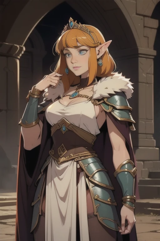 Ancient, princess, Hylia, fur armor, rings, female creature, dark ages,
