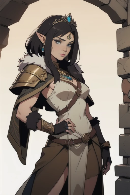 Ancient, princess, Hylia, fur armor, rings, female creature, dark ages,