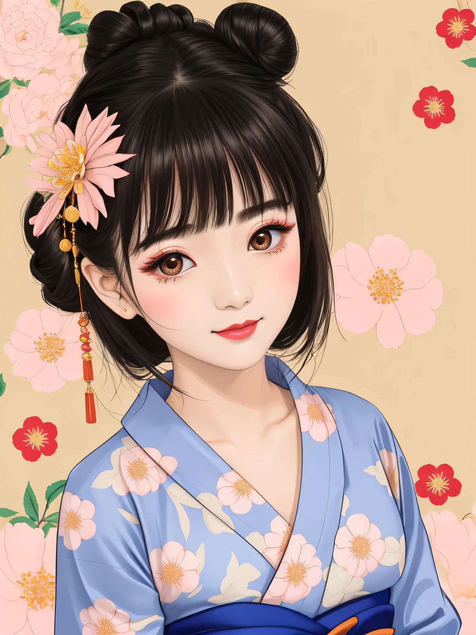 Each has a different expression2People and sisters、(2 girls)、⦅Dancing traditional arts with grace)、((Big Breasts、Small Face、Not exposed))、highest quality、masterpiece、(Black Hair、Bun Hair)、Brown Eyes、⦅Wide angle、Angle from above the waist、Pause on the magazine cover、Their gazes are different, gazing into the distance⦆、(8K High Quality、masterpiece、High resolution、Realistic and beautiful light and shadow、(highest quality)、(High Resolution)、(Very delicate and beautiful)、(Beautiful 8k face)、(With a smile、Beautiful eyes)、(Clear skin)、(Soft hair)、(8Head to Body)、(A Japanese style yukata kimono with red, pink and orange floral patterns on a white background, interspersed with gold powder、Wearing a yukata2Beautiful Japanese girls)、((Tanabata decoration background))、((Small Face))、(arms up)、Thin and small nose、(Red lipstick)、(Make your cheeks red)、(Glossy skin)、((Ink painting style))、Very thin eyebrows、Overall ultra-high image quality、(She is wearing maiko-style makeup.)、Whitening、Long and beautiful eyelashes、Glowing Skin、(Red cheeks),Straight nose、masterpiece、highest quality、whole body、 Eyebrows visible through hair、Bun Hair、Grin、Gal、Gal、Viewer's Eyes、Plaid、Stylish、woman、fine、Pause、
Waiting to start