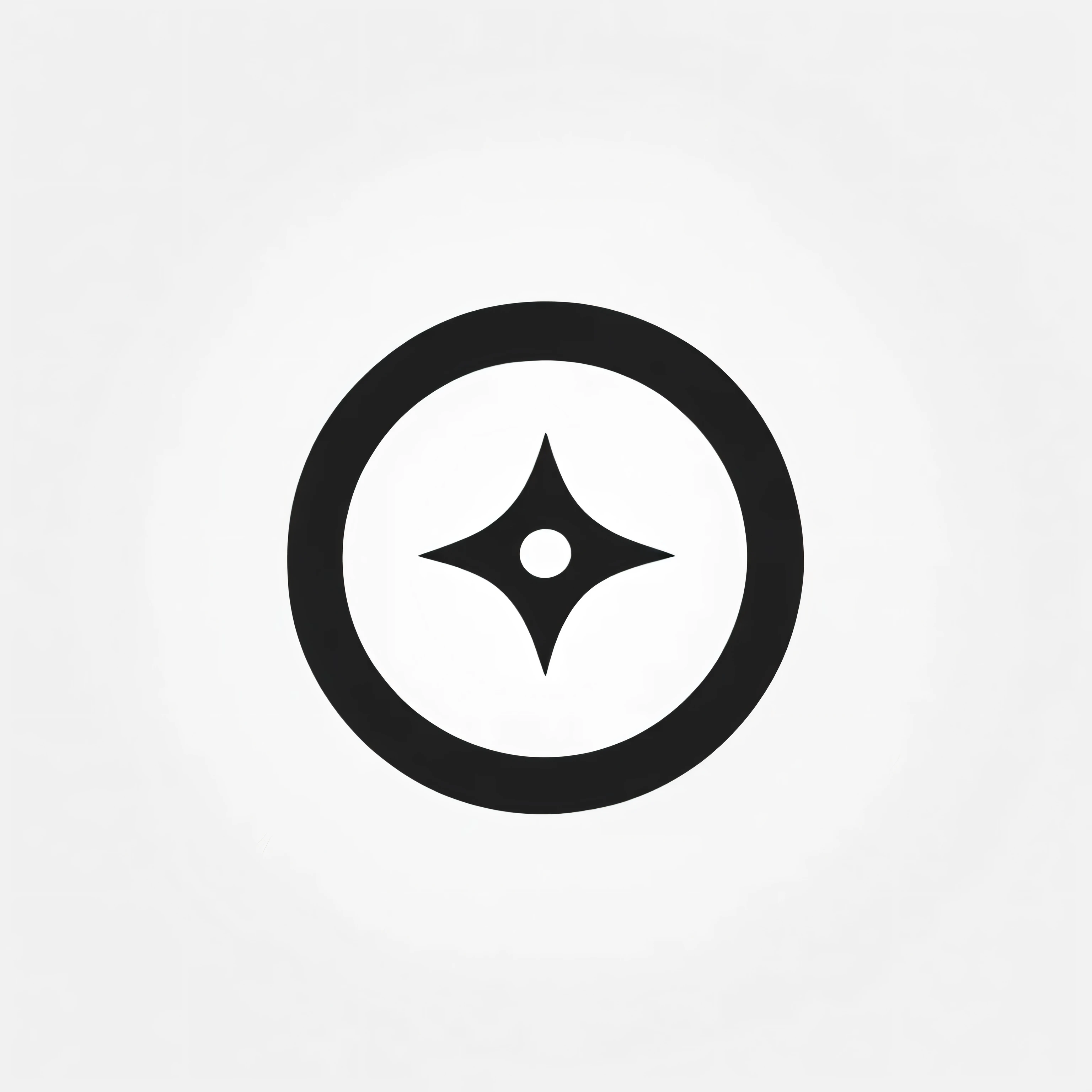 Create a simple logo vector image consisting of just 2 colors black and white on a white background