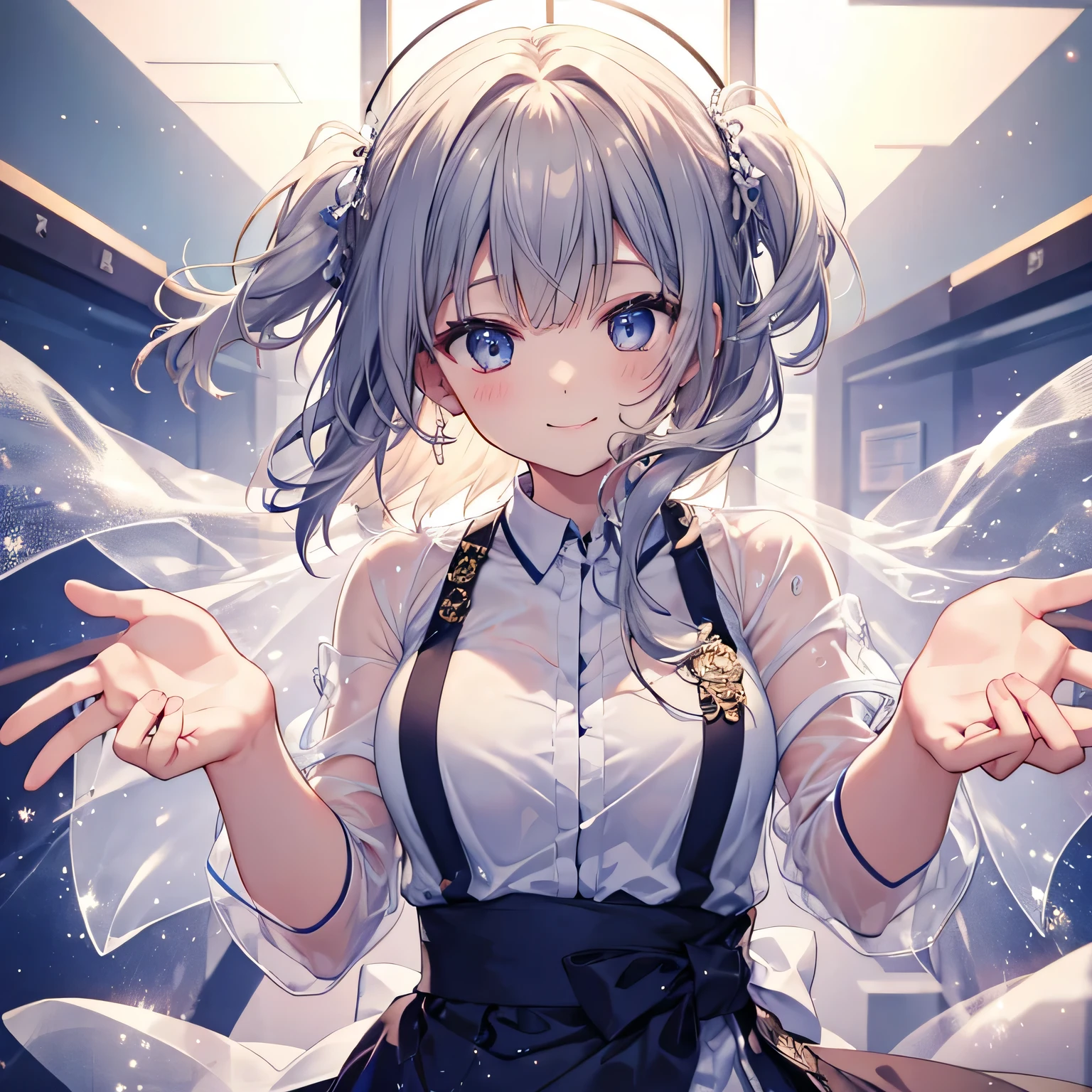 highest quality、、See-through clothes、smile