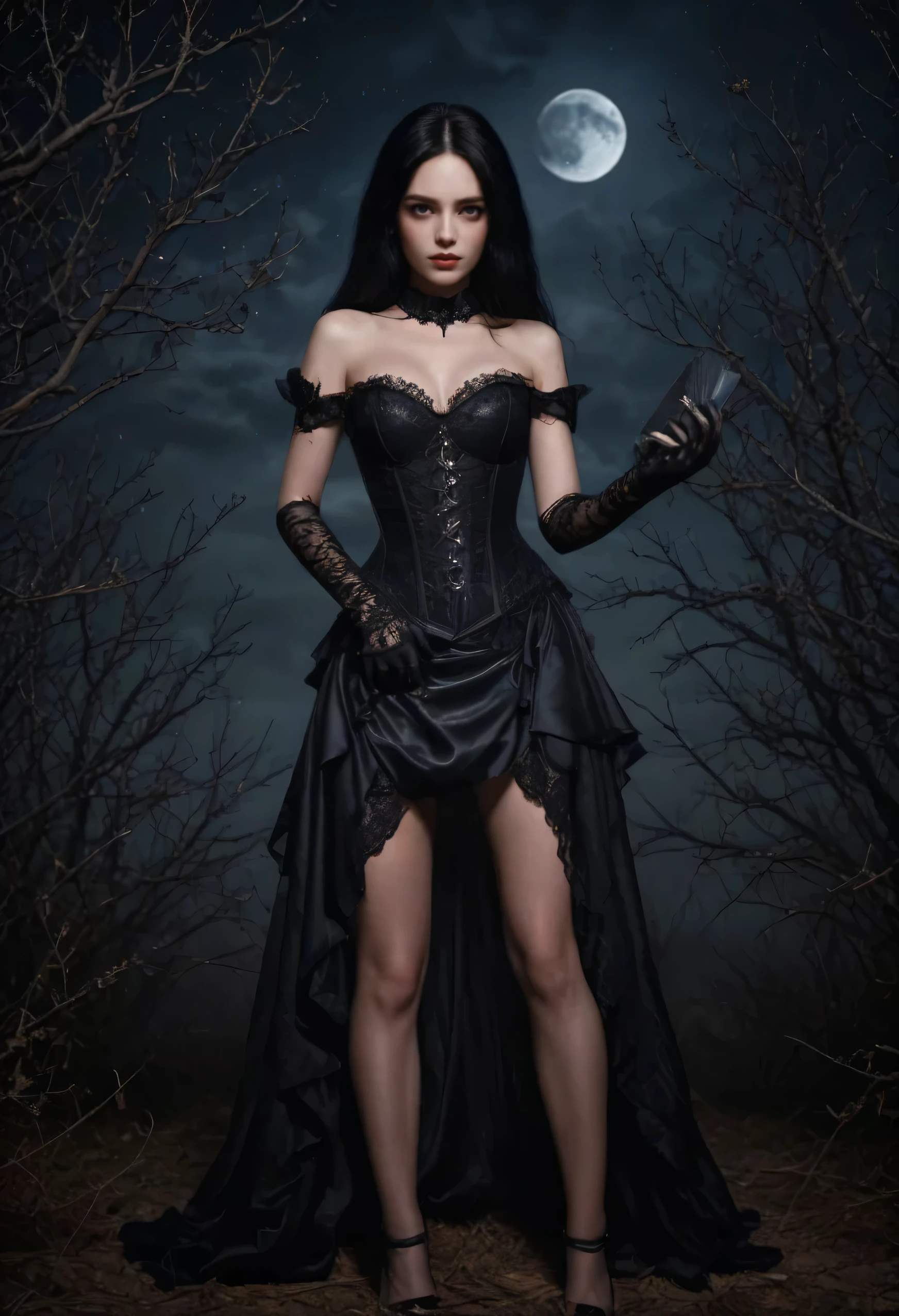 Create a captivating promotional poster image for a Halloween party inspired by the movie 'Interview with the Vampire'.The poster should immerse viewers in the decadent and mysterious vampire world of a bygone era..... Estos son los elementos clave para incluir:

Paleta de colores: Utilice un rico, Luxurious color palette reminiscent of the atmosphere of the film, incluyendo rojos profundos, negros aterciopelados, y oros antiguos. These colors should evoke the sensual and darkly romantic atmosphere of the vampire world.......

Caracteres: Features iconic characters from the film, como Lestat, Luis, Claudia, in her elegant period attire. Make sure they exude both the charm and danger associated with vampires....

Ajuste: Incorporate a backdrop that transports viewers to an opulent 18th-century Gothic setting, con candelabros ornamentados, Cortinas lujosas, y sombras misteriosas.

typography: Seleccione un ornamentado, Gothic-style font for event name and details. Typography should be elegant and easy to read..

Detalles de la fiesta: Mostrar de forma destacada la fecha, hora, lugar, and any special attractions or activities related to the party. Considere presentar estos detalles como si fueran parte de un viejo, Desplazamiento desgastado.

ambiance: Enhance the mysterious atmosphere with subtle elements like flickering candles, Cryptic symbols, and moonlight flowing through the Gothic windows.

Logotipo de la marca: Procedemos, Include the logo or branding of the event inspired by the aesthetics of the film to maintain consistency with other promotional materials.

Vampire motifs: Add vampiric motifs like fangs, sangre, or bats to reinforce the theme.

La imagen final debe transmitir efectivamente la esencia de una velada de vampiros decadente y atemporal inspirada en 'Entrevista con el vampiro',' tentando a los espectadores a en