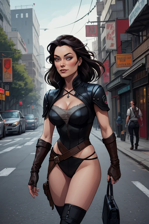 Woman character Olivia Wilde in wars sexual position Cartoon image of a woman .cartoon style illustration, estilo de arte dos desenhos animados, estilo de arte dos desenhos animados, digital illustration style, design de personagens altamente detalhado, arte digital detalhada coragem, Forest fan art, Design de personagens de retrato, beautiful digital illustration, retrato de alta qualidade, Arte em quadrinhos, mulher jovem cabelo com transas lindas . Beautiful lined eyes Medium large bust and wonderful sexy clothes. image expression of sexual desire from the waist to the head illustration a woman in leather clothing walking down the street, vestindo armadura de assassino de couro, armadura de couro skimpy, roupas de couro de fantasia, Roupa de Fantasia, in a leather espartilho, Yennefer, lara croft medieval, bela assassina feminina, fantasia sombria cyberpunk sedutora, Yennefer of vengerberg, armadura deslumbrante, weared em armadura de couro, espartilho, em armadura de couro