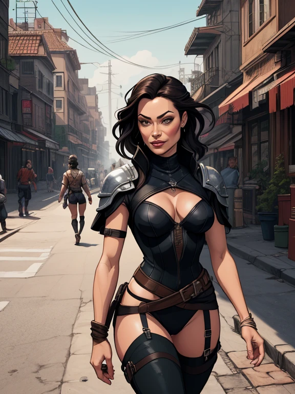 Woman character Olivia Wilde in wars sexual position Cartoon image of a woman .cartoon style illustration, estilo de arte dos desenhos animados, estilo de arte dos desenhos animados, digital illustration style, design de personagens altamente detalhado, arte digital detalhada coragem, Forest fan art, Design de personagens de retrato, beautiful digital illustration, retrato de alta qualidade, Arte em quadrinhos, mulher jovem cabelo com transas lindas . Beautiful lined eyes Medium large bust and wonderful sexy clothes. image expression of sexual desire from the waist to the head illustration a woman in leather clothing walking down the street, vestindo armadura de assassino de couro, armadura de couro skimpy, roupas de couro de fantasia, Roupa de Fantasia, in a leather espartilho, Yennefer, lara croft medieval, bela modo retrato assassina feminina, fantasia sombria cyberpunk sedutora, Yennefer of vengerberg, armadura deslumbrante, weared em armadura de couro, espartilho, em armadura de couro modo retrato