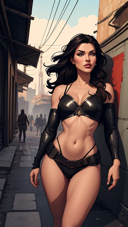 obra de arte, melhor Ella Purnellstyle Estilo cartoon estilo digital illustration artgermquality, (papel de parede extremamente detalhado da unidade CG 8k), (melhor qualidade), (best illustration), (melhor sombra), Ella Purnellstyle Estilo cartoon estilo digital illustration artgermabsurdos, Realistic lighting, (abismo), lindo brilho detalhado, arte por Peter MohrBacher, atriz Ella Purnellstyle Estilo cartoon digital illustration estilo artgerm Estilo cartoon digital illustration Estilo GTA uma mulher com roupas de couro andando pela rua, vestindo armadura de assassino de couro, armadura de couro skimpy, roupas de couro de fantasia, Roupa de Fantasia, in a leather espartilho, Yennefer, lara croft medieval, bela assassina feminina, fantasia sombria cyberpunk sedutora, Yennefer de Vengerberg, Armadura deslumbrante, weared em armadura de couro, espartilho, em armadura de couro, estilo cartoon, digital illustration, estilo GTA