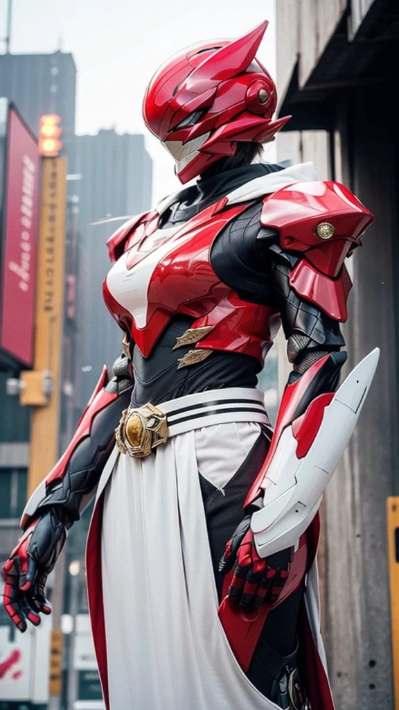 A woman adorned in fantasy-style full-body armor, a crown-concept fully enclosed helmet that unveils only her eyes, a composite layered chest plate, fully encompassing shoulder and hand guards, a lightweight waist armor, form-fitting shin guards, the overall design is heavy-duty yet flexible, ((Kamen Rider cat white and black lanes color)), ((belt, driver transform)), exhibiting a noble aura, she floats above a fantasy-surreal high-tech city, this character embodies a finely crafted fantasy-surreal style armored hero in anime style, exquisite and mature manga art style, (Queen bee mixed with Spider concept Armor, plasma, blood), ((Element, energy, elegant, goddess, femminine:1.5)), metallic, high definition, best quality, highres, ultra-detailed, ultra-fine painting, extremely delicate, professional, anatomically correct, symmetrical face, extremely detailed eyes and face, high quality eyes, creativity, RAW photo, UHD, 32k, Natural light, cinematic lighting, masterpiece-anatomy-perfect, masterpiece:1.5