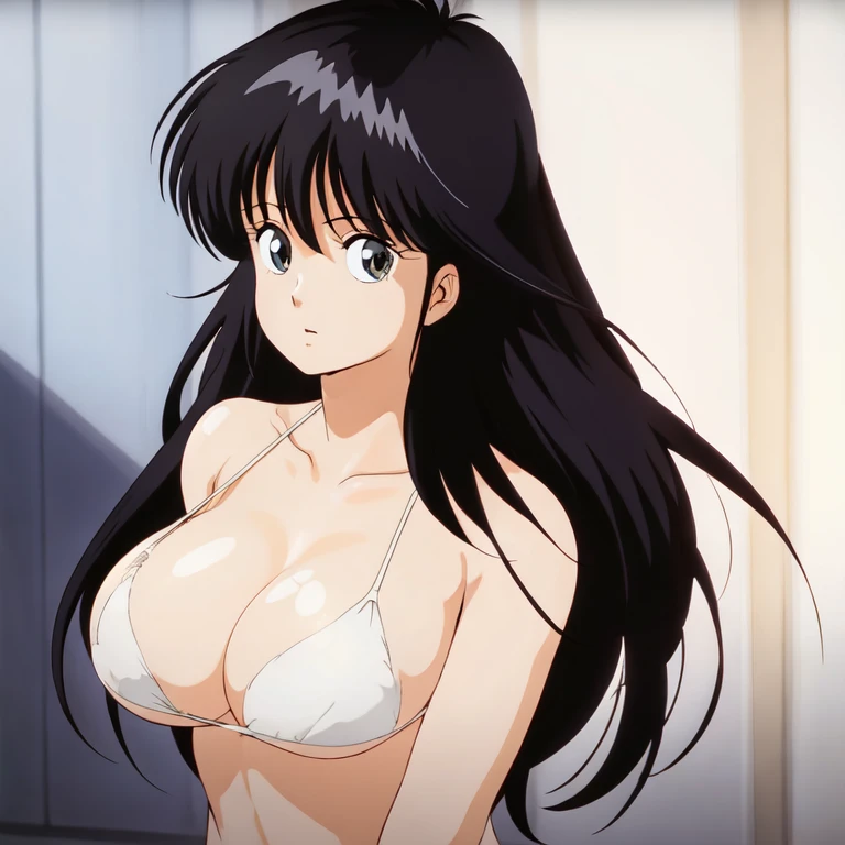 masterpiece,high quality,　　Photorealistic highest quality　
madokaayukawa,1girl,
long hair,black hair,A bare-chested woman with huge tits
