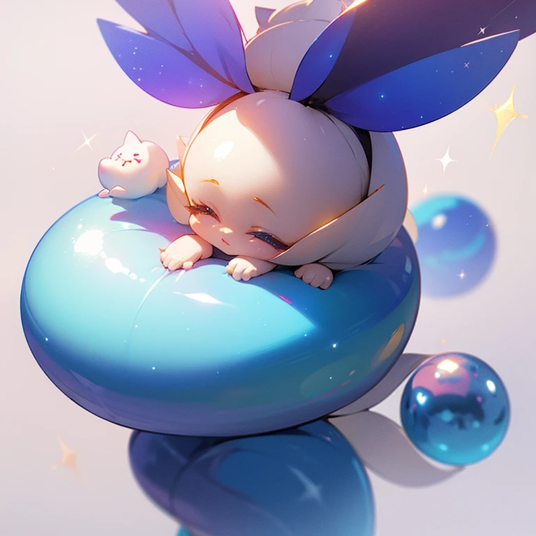unknown creature、cute、Little、Background glitter、background fantasy、3D Rendering、Shine、Cream