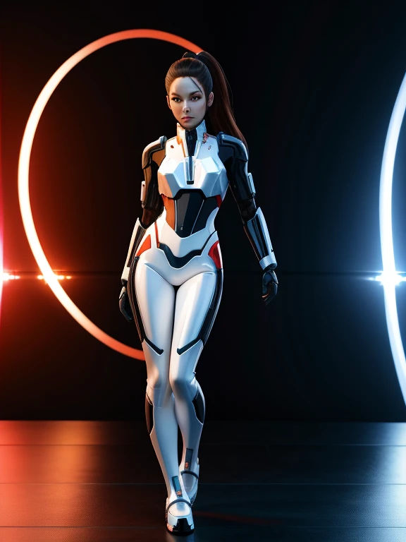 Hot android woman, The face remains human, Full Body Shot, Masterpiece